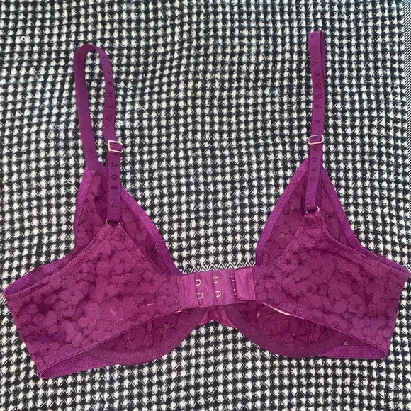 Savage x Fenty Leopard Lace Unlined Bra with X Charm - Picture 3 of 6